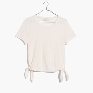 Madewell Texture & Thread Side Tie Top Bright Ivory Women’s Size Medium